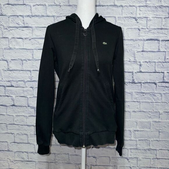 Lacoste lightweight full zip hooded jacket size 38 small - Picture 1 of 9
